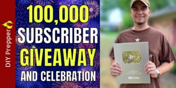 DIY Prepper Celebrates Hitting 100k Subscribers with Silver Play Button Unboxing and Giveaway